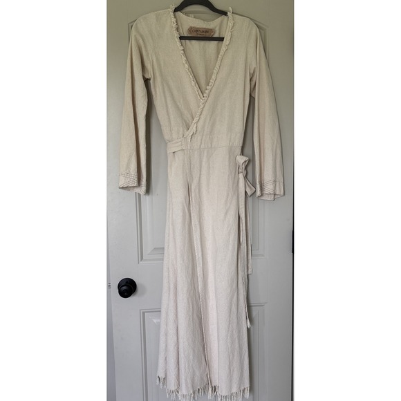 Chintamani Alchemistry Maxi Dress Organic Cotton Ivory Size Large - Picture 3 of 13